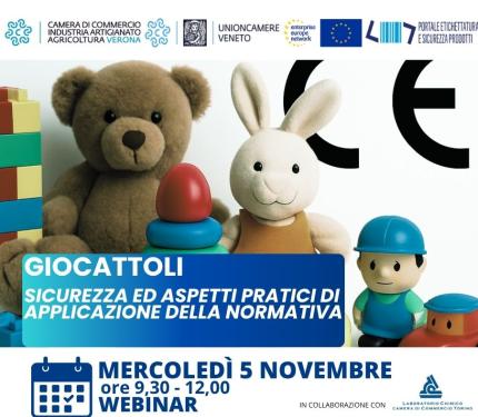 Immagine webinar sicurezza giocattoli 5/11