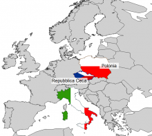 Mappa Italia Polonia rep. Ceca