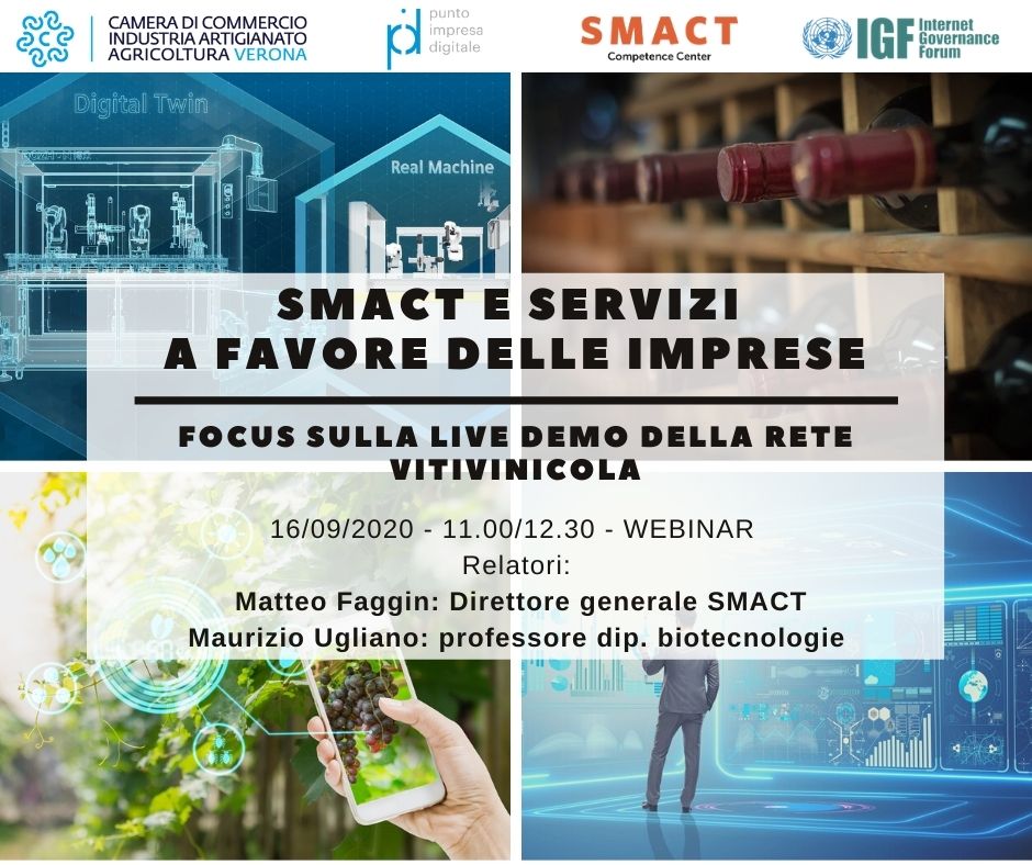 SMACT e servizi a favore delle imprese-focus sulla live demo della rete vitivinicola